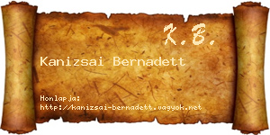 Kanizsai Bernadett névjegykártya